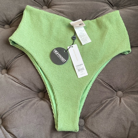 ⭐️Amuse Society : High Waisted Green Bikini Bottom - Picture 1 of 9